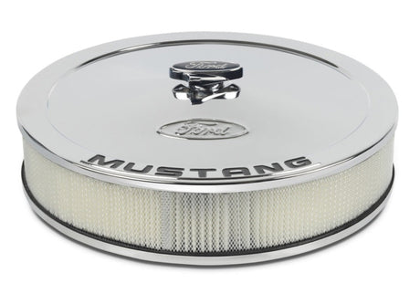 Ford Racing Air Cleaner Kit - Chrome w/Mustang Emblem 302-361