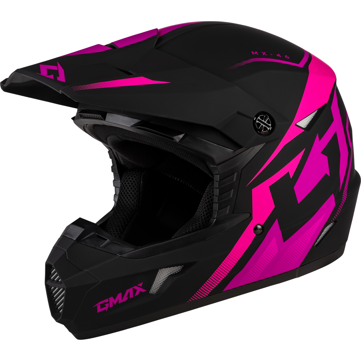GMAX Mx-46 Compound Helmet Matte Black/Pink 2x D3464348