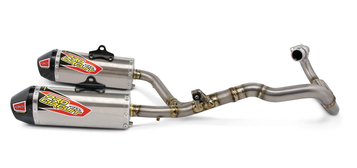 PRO CIRCUIT Ti-6 Dual Exhaust System W/Carbon End Caps 0311445F2