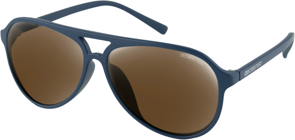 BOBSTER Maverick Sunglasses - Matte Navy - Brown HD Silver Mirror BMAV103HD