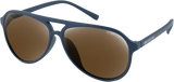 BOBSTER Maverick Sunglasses - Matte Navy - Brown HD Silver Mirror BMAV103HD