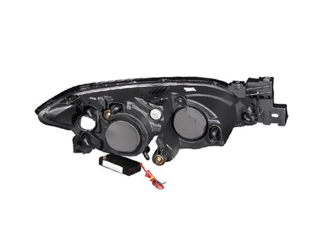 ANZO 2004-2008 Mazda 3 Projector Headlights w/ Halo Black (CCFL) 121228