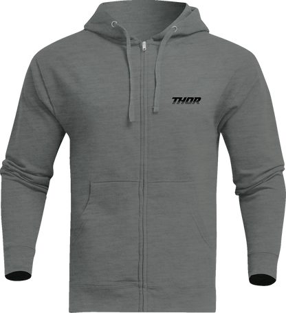 THOR Formula Zip-Up Fleece Sweatshirt - Heather Gunmetal - Small 3050-6663