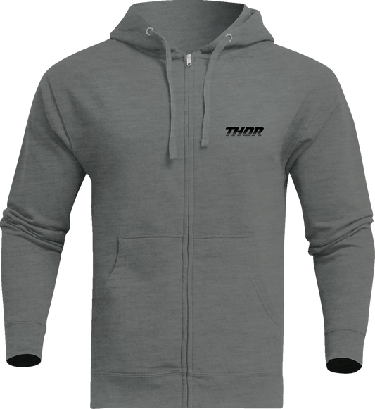 THOR Formula Zip-Up Fleece Sweatshirt - Heather Gunmetal - Large 3050-6665