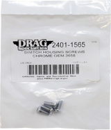 DRAG SPECIALTIES Tornillos de la carcasa del interruptor - Cromado MPBDR18