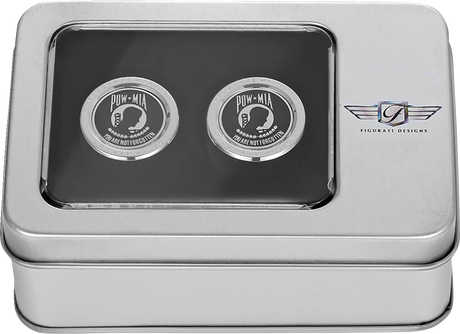 FIGURATI DESIGNS Docking Hardware Covers - POW MIA - Short - Stainless Steel FD50-DC-2530-SS