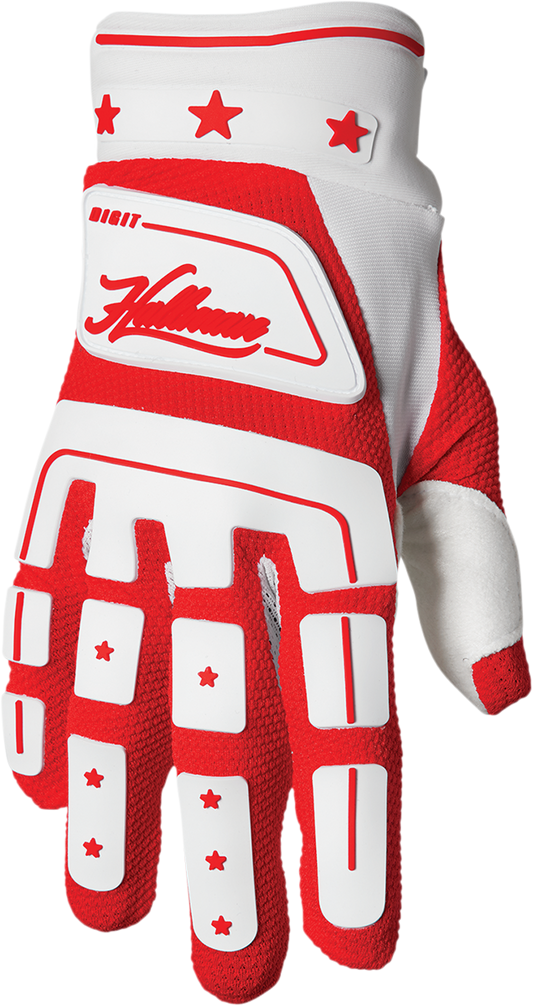 THOR Hallman Digit Gloves - White/Red - XS 3330-6782