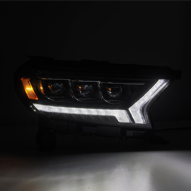 AlphaRex 19-21 Ford Ranger NOVA LED Proj Headlight Plnk Style Alpha Blk w/Activ Light/Seq Signal/DRL 880123
