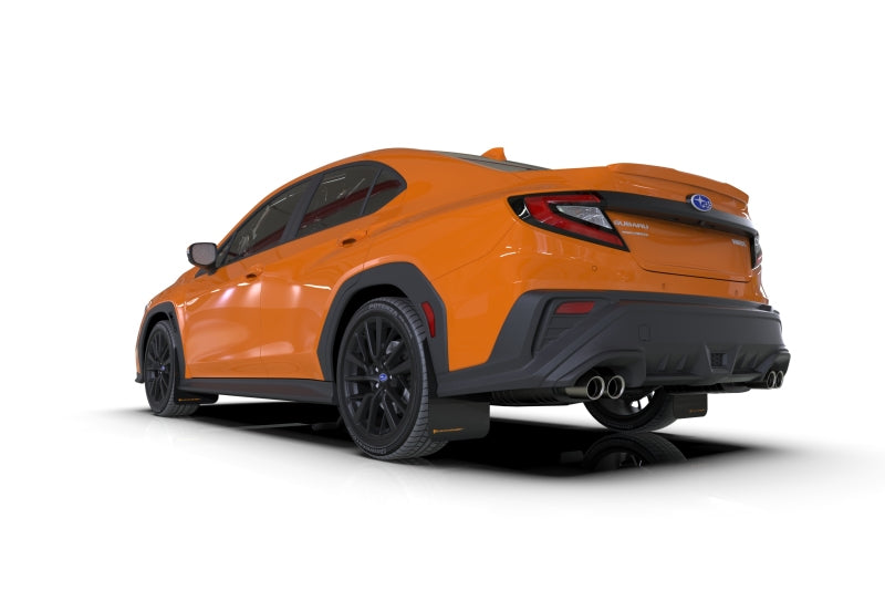 Rally Armor 2022 Subaru WRX Black UR Mud Flap w/ Orange Logo MF92-UR-BLK/OR