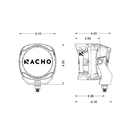 ARB NACHO Quatro Spot 4in. Offroad LED Light - Pair PM431