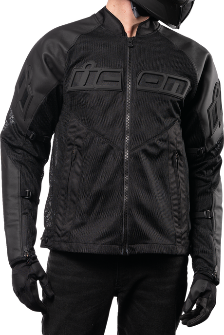 ICON Mesh AF™ Leather Jacket - Black - Large 2810-3899