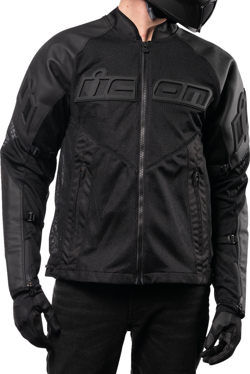 ICON Mesh AF™ Leather Jacket - Black - Medium 2810-3898