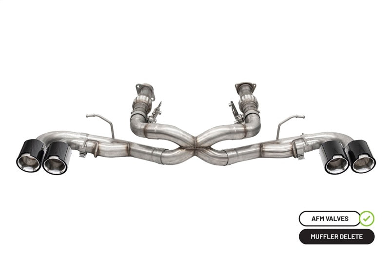 Corsa 20-23 Chevrolet Corvette C8 RWD 3in Xtreme Cat-Back Exhaust w/4.5in Carbon Fiber Polished Tips 21102CF