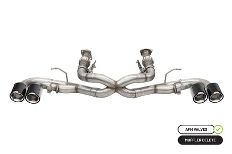 Corsa 20-23 Chevrolet Corvette C8 RWD 3in Xtreme Cat-Back Exhaust w/4.5in Carbon Fiber Polished Tips 21102CF