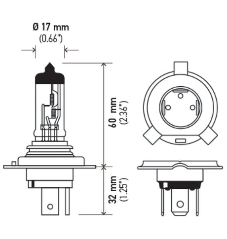 Hella Optilux 12V 60/55W H4/9003 P43t Extreme White XB Bulb (Pair) LAH71071352