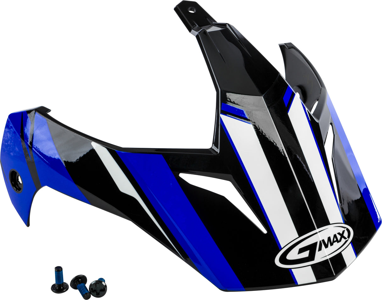 GMAX Visor Vertical Black/Blue W/Screws Gm-11 G011082