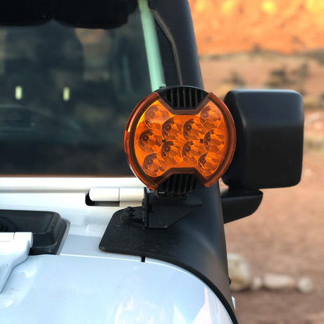 KC HiLiTES 6in. Light Shield for SlimLite LED - Amber 5104