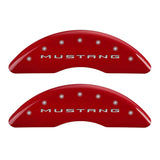 MGP 4 Caliper Covers Engraved Front 2015/Mustang Engraved Rear 2015/GT Red finish silver ch 10200S2MGRD