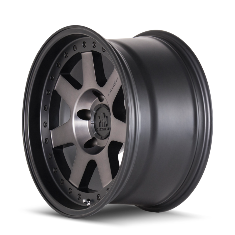 Mayhem 8300 Prodigy 17x9 / 5x127 BP / -6mm Offset / 78.1mm Hub Matte Black w/ Dark Tint Wheel 8300-7973TM
