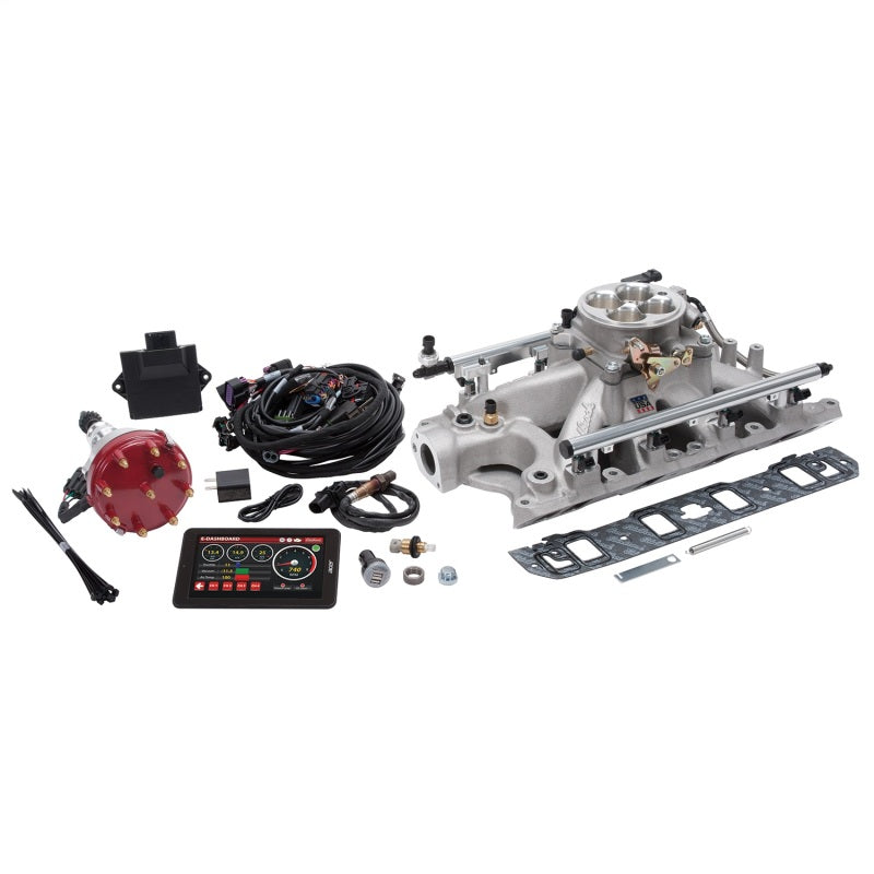 Edelbrock Pro Flo 4 Fuel Injection Kit Seq Port Ford 289-302 ci 550 HP 29 LbHr Injectors Satin 35930