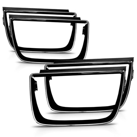 ANZO 2010-2013 Chevrolet Camaro Taillight Bezels - 4pc Gloss Black 351002