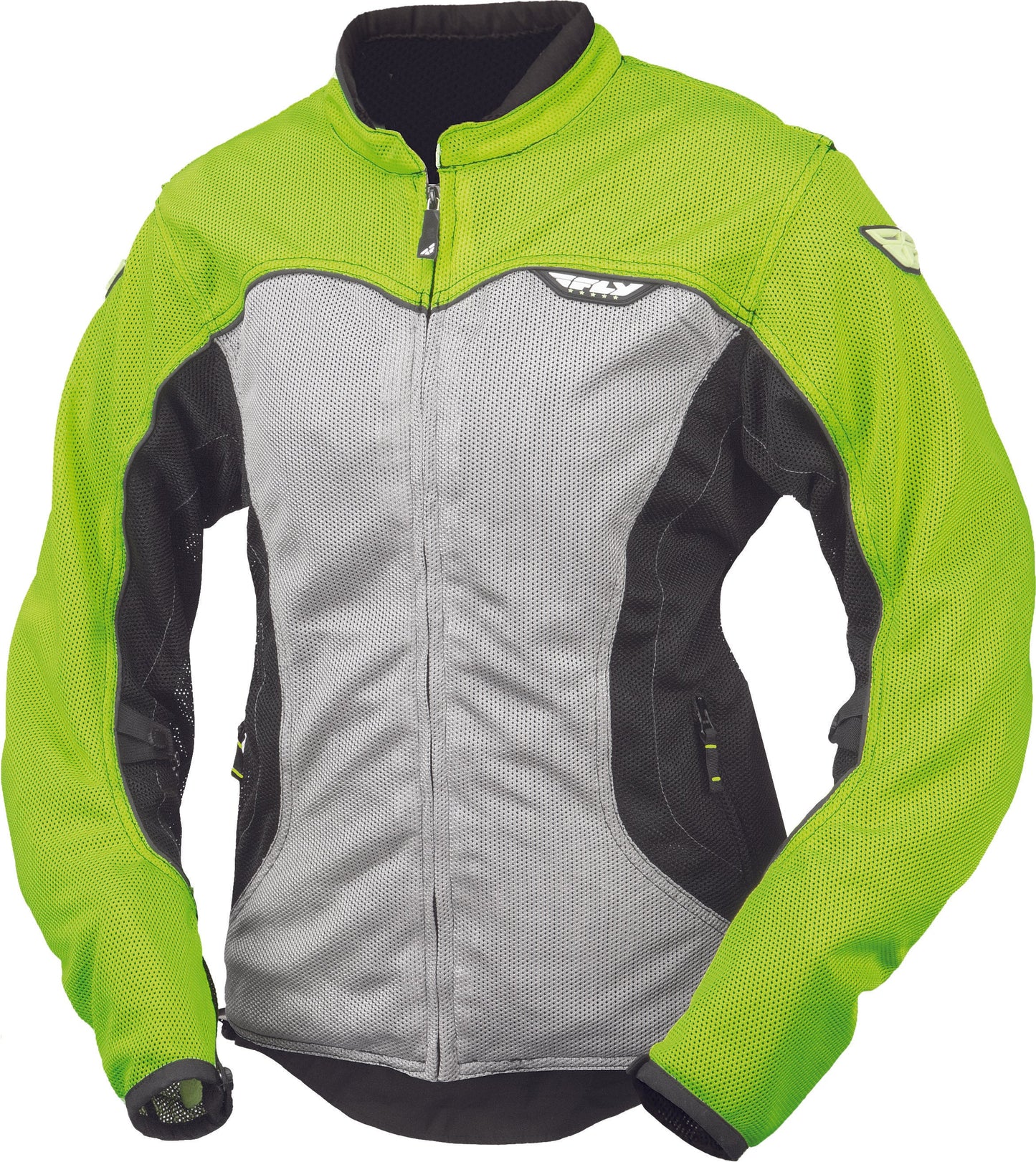 FLY RACING Women's Flux Air Mesh Jacket Hi-Vis/Silver 2x #5948 477-8036~6