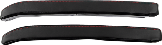 SHOW CHROME Kaliber Armrest Pads - Black w/ Red Stitching - Slingshot '15-'22 H44-1RED