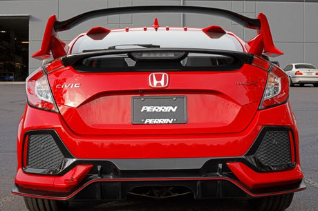 Perrin 10th Gen Civic SI/Type-R/Hatchback Tow Hook Kit (Rear) - Red PHP-BDY-251RD