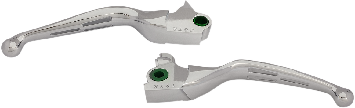 Palancas DRAG SPECIALTIES - Ranuradas - Cromadas SÓLO PARA 17-18;F/19&gt;-1955 H07-0604