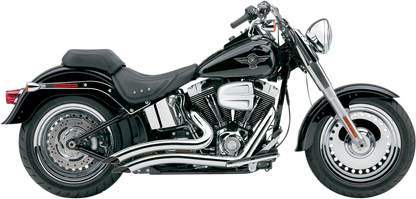 COBRA Speedster Swept Short Exhaust - Chrome - '12-'17 Softail 6225