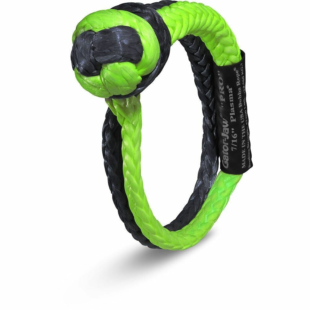 BUBBA ROPES Gator Jaw Pro Green/Black Shackle 7/16" 176745PROGB