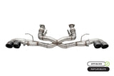 Corsa 2020 Corvette C8 3in Xtreme Cat-Back Exhaust 4.5in Blk Quad Tips - Integrates stock AFM Valve 21102BLK
