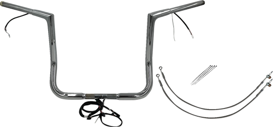 FAT BAGGERS INC. Handlebar Kit - Flat Top - 14" - Chrome 701214