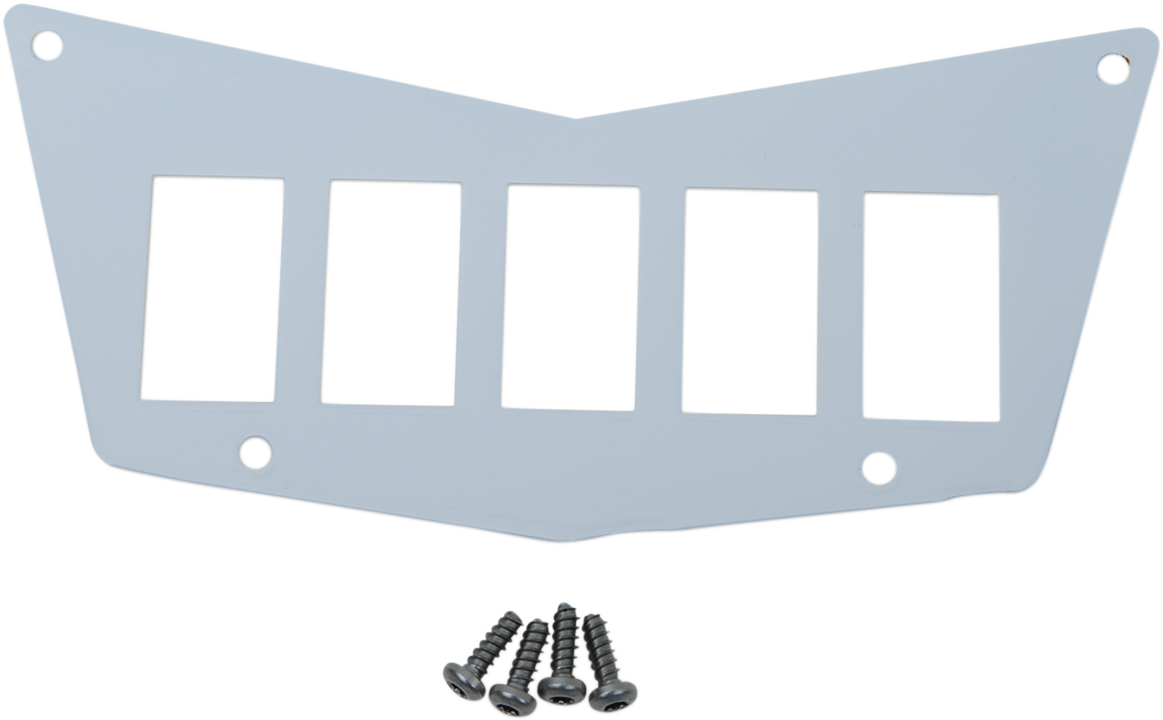 MOOSE UTILITY Dash Plate - 5 Switch - White 100-4381-PU