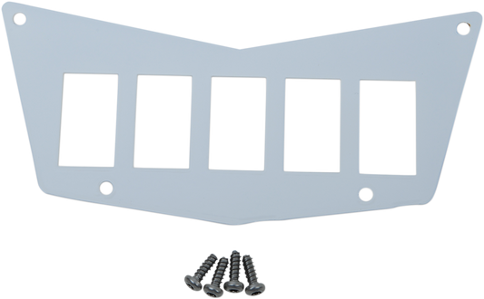MOOSE UTILITY Dash Plate - 5 Switch - White 100-4381-PU