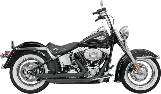 BASSANI XHAUST FireFlight Exhaust - Black - Softail 12123B