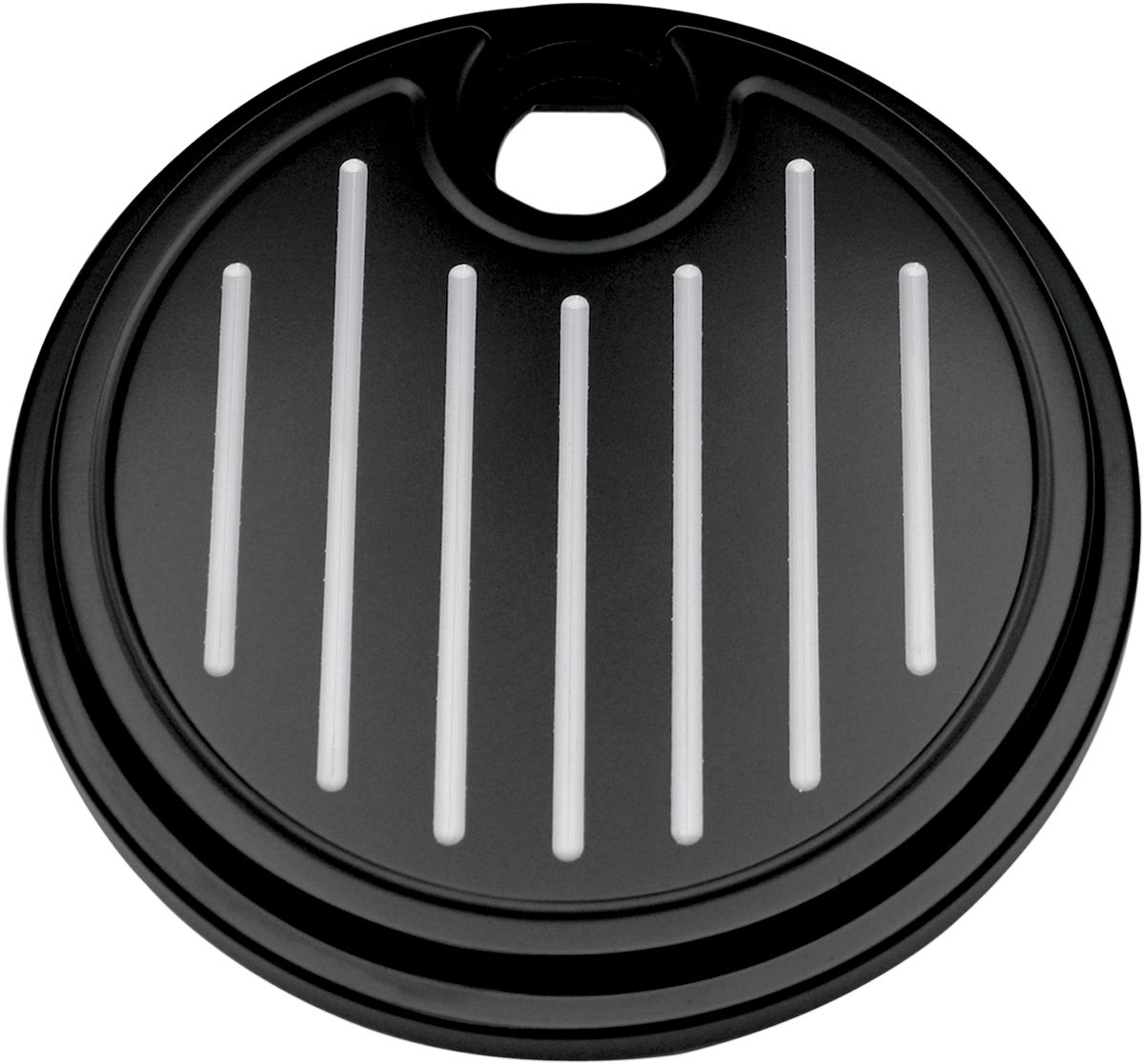 PRO-ONE PERF.MFG. Fuel Door - Ball-Milled - Black 908315B