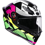 AGV Helmet K1 S Punkpulse Black/Purple/Lime Xs 2118394018-071-XS