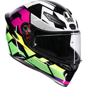 AGV Helmet K1 S Punkpulse Black/Purple/Lime Sm 2118394018-071-S