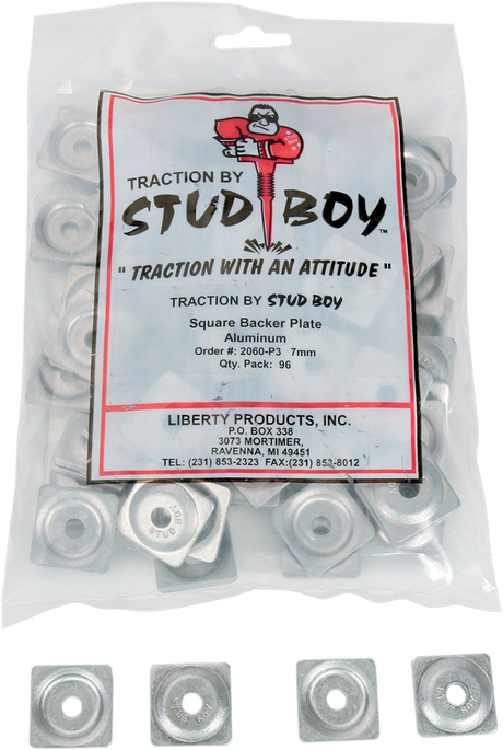 STUD BOY Backer Plates - Aluminum - 7mm - 96 Pack 2060-P3