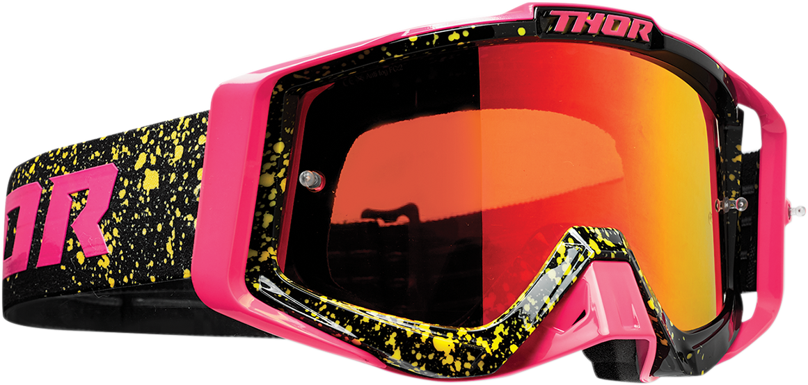 THOR Sniper Pro Goggles - Splatta - Flo Pink/Black 2601-2222