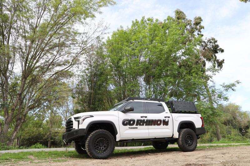 Go Rhino 22-23 Toyota Tundra CrewMax Cab 4dr E-BOARD E1 Electric Running Board Kit - Tex. Blk 20443587PC
