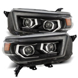 AlphaRex 10-13 Toyota 4Runner LUXX LED Proj Headlights Plank Style Black w/Seq Signal/DRL 880757
