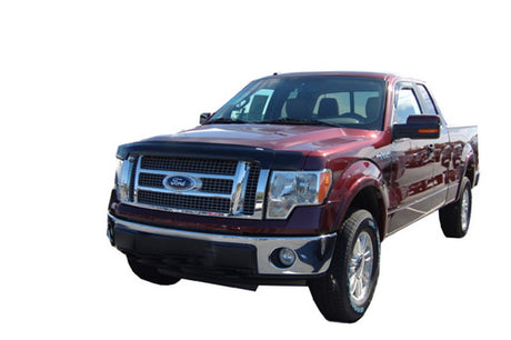 AVS 09-14 Ford F-150 (Excl. Raptor) Bugflector Medium Profile Hood Shield - Smoke 23009