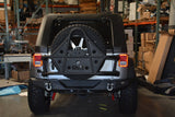 DV8 Offroad 07-18 Jeep Wrangler JK Rear Bumper Full Length RBSTTB-09