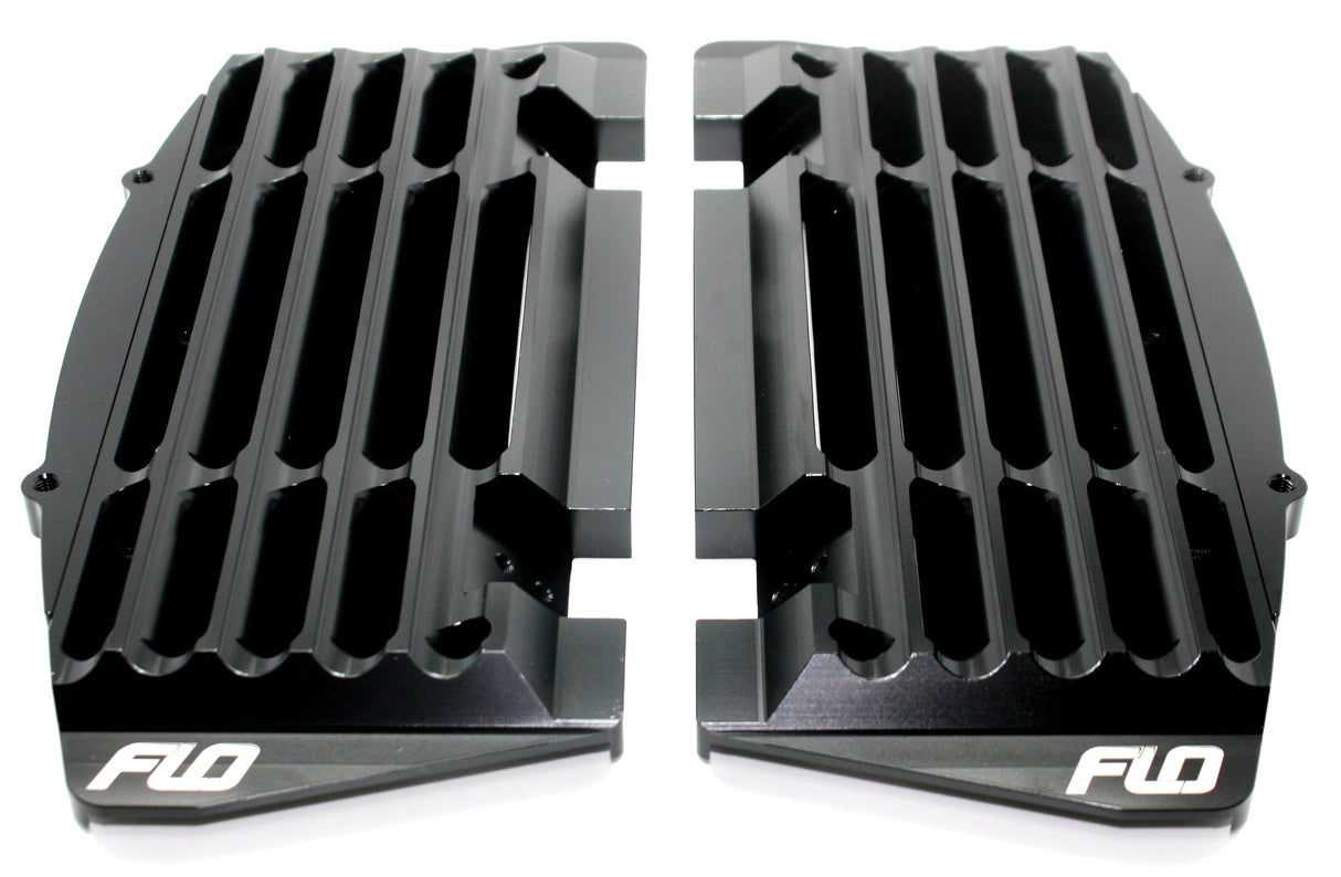 FLO MOTORSPORTS High Flow Radiator Braces Black FLO750BLK