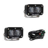 Baja Designs Universal S2 SAE Spot LED (Pair) - Clear 237801