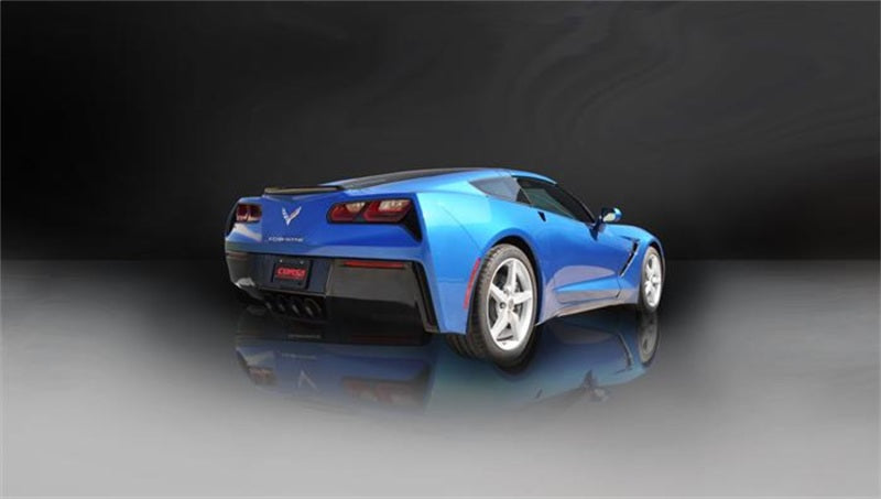 Corsa 2014 Corvette C7 Coupe 6.2L V8 AT/MT 2.75in Valve-Back Dual Rear Exit Black Sport Exhaust 14764BLK