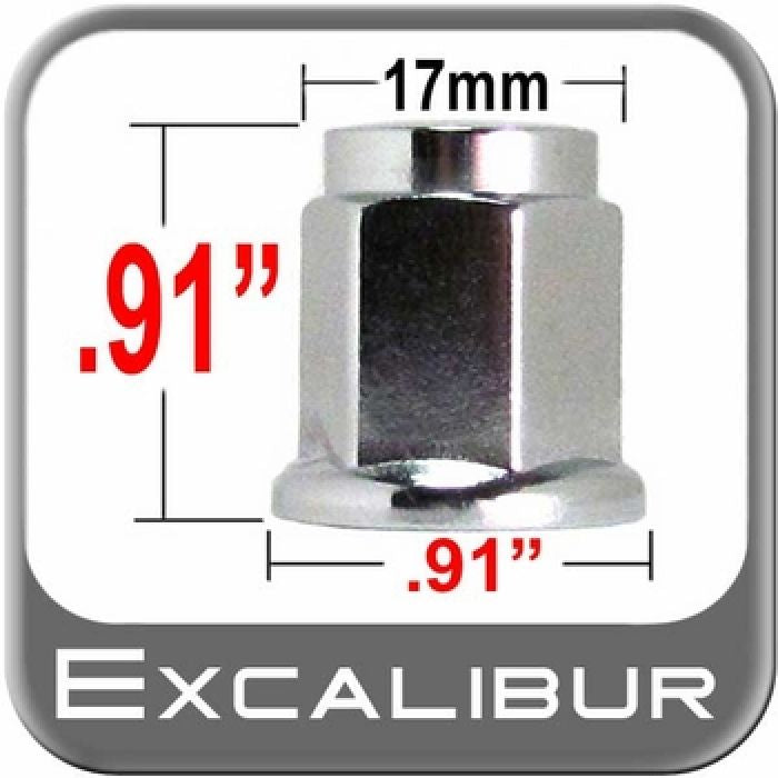 Excaliber Wheel Accessories Lug Nut 12mm X 1.25 Flat .9 Tall 989205