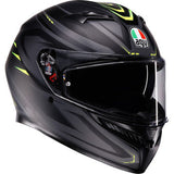 AGV Helmet K3 Syth Matte Black/Yellow Fluo Lg 2118381004-026-L